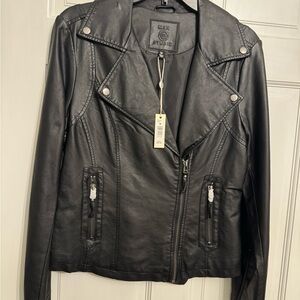 Max Studio Black Leather Jacket